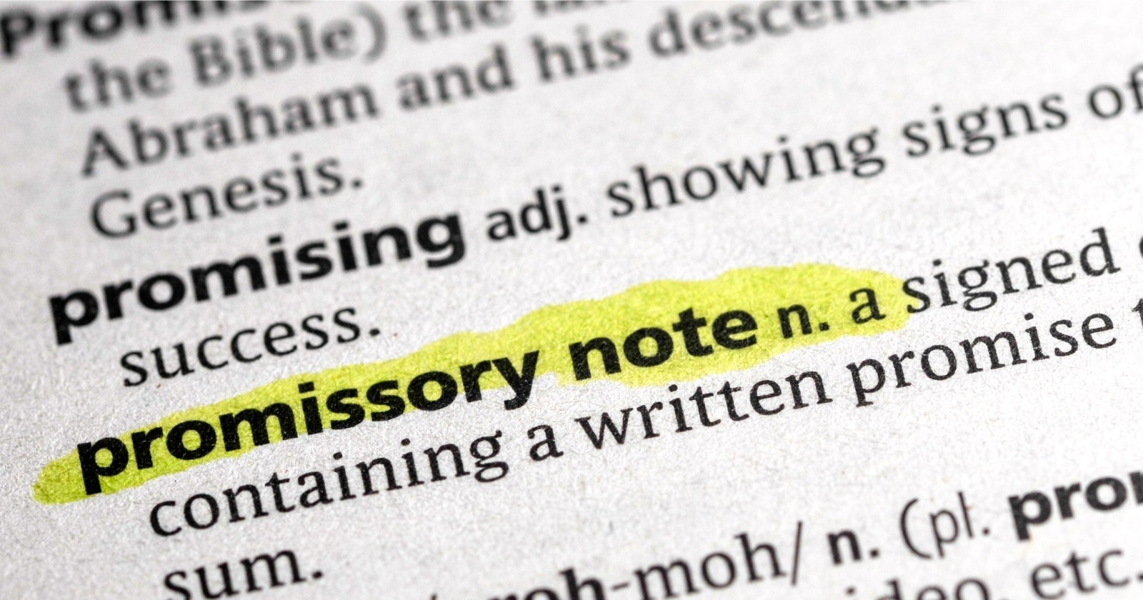 Promissory notes between an employer and an employee