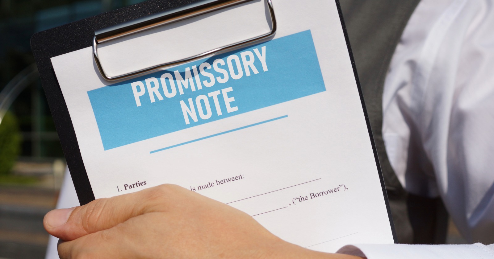 Paying with a promissory note: using a note to buy something